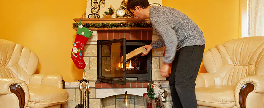 Rusted Metal Fireplace Restoration in Annapolis, Maryland